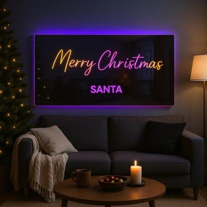 Personalized LED Name Mirror - Solar Flame Torch