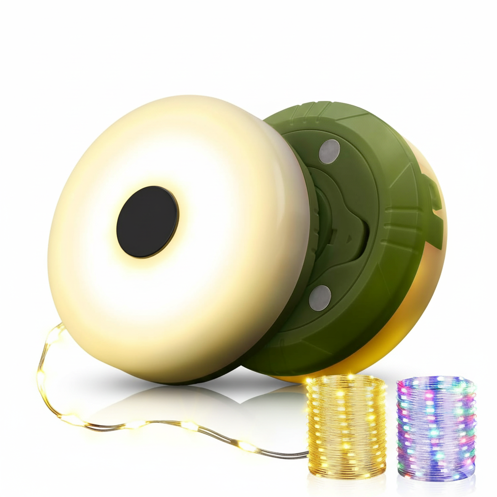 Rechargeable Tent Lights String With 8 Lighting Modes With Hanging Waterproof Portable LED Lamp