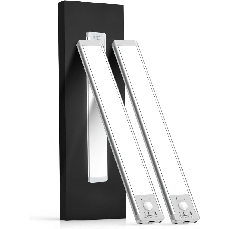 Rechargeable Motion Sensor Under Cabinet Lights Set-Solar Flame Torch