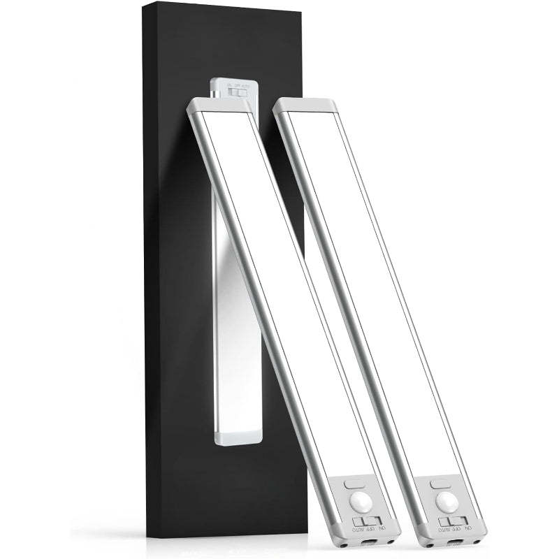 Rechargeable Motion Sensor Under Cabinet Lights Set-Solar Flame Torch