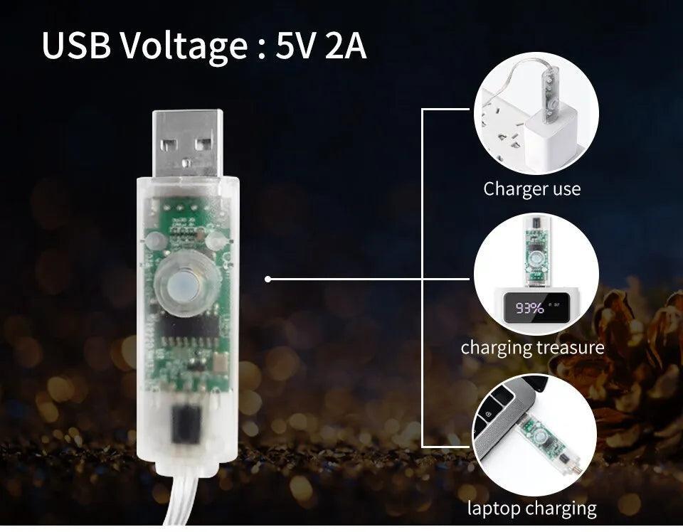 Smart LED Christmas Lights-Solar Flame Torch