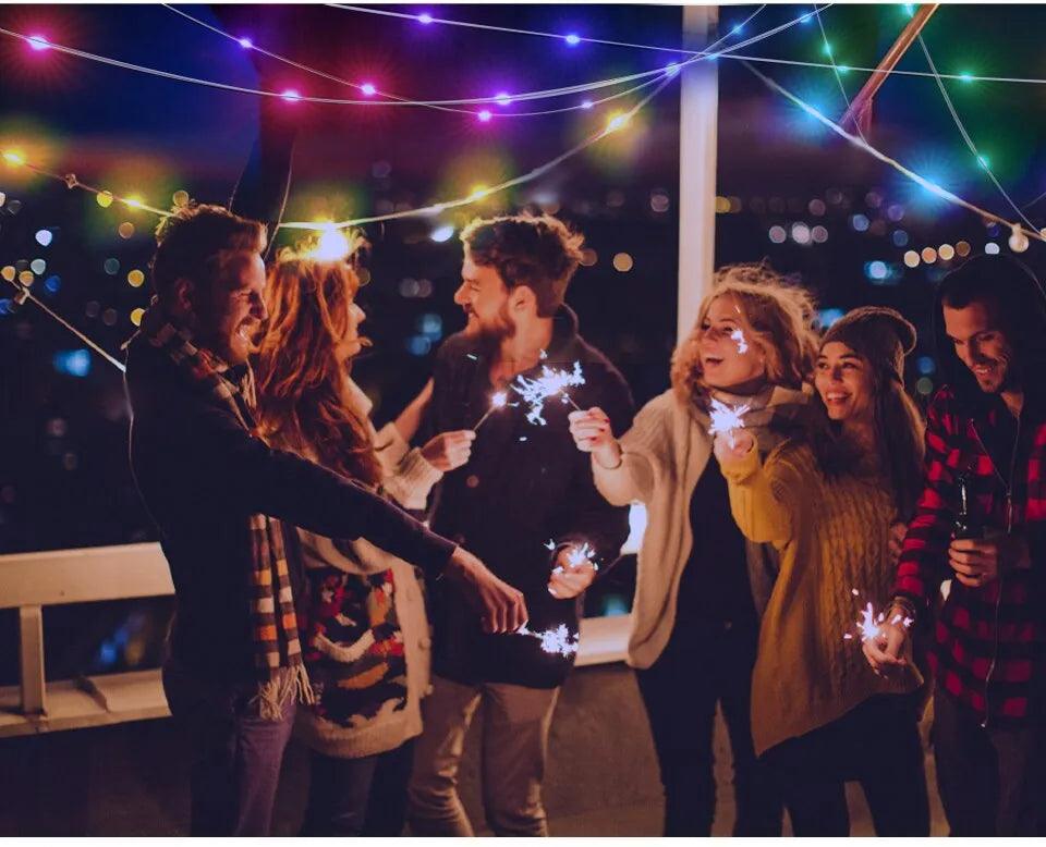 Smart LED Christmas Lights-Solar Flame Torch