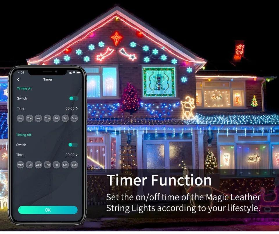 Smart LED Christmas Lights-Solar Flame Torch