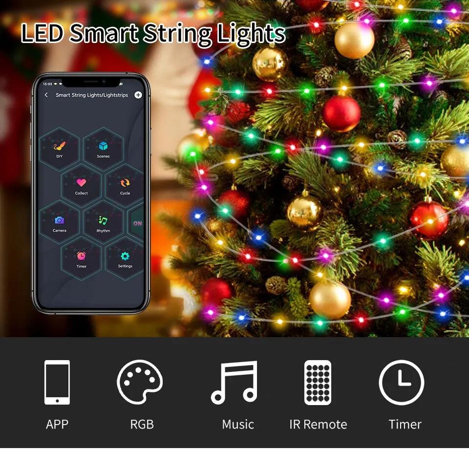 Smart LED Christmas Lights-Solar Flame Torch