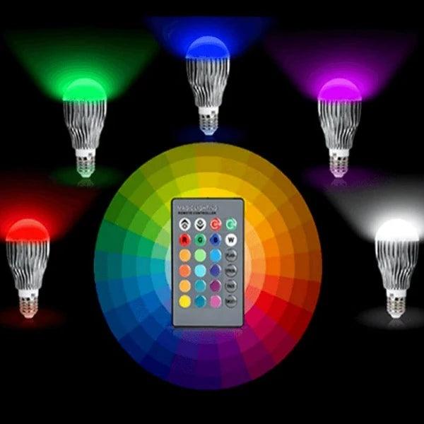 RGB Remote LED Bulb-Solar Flame Torch