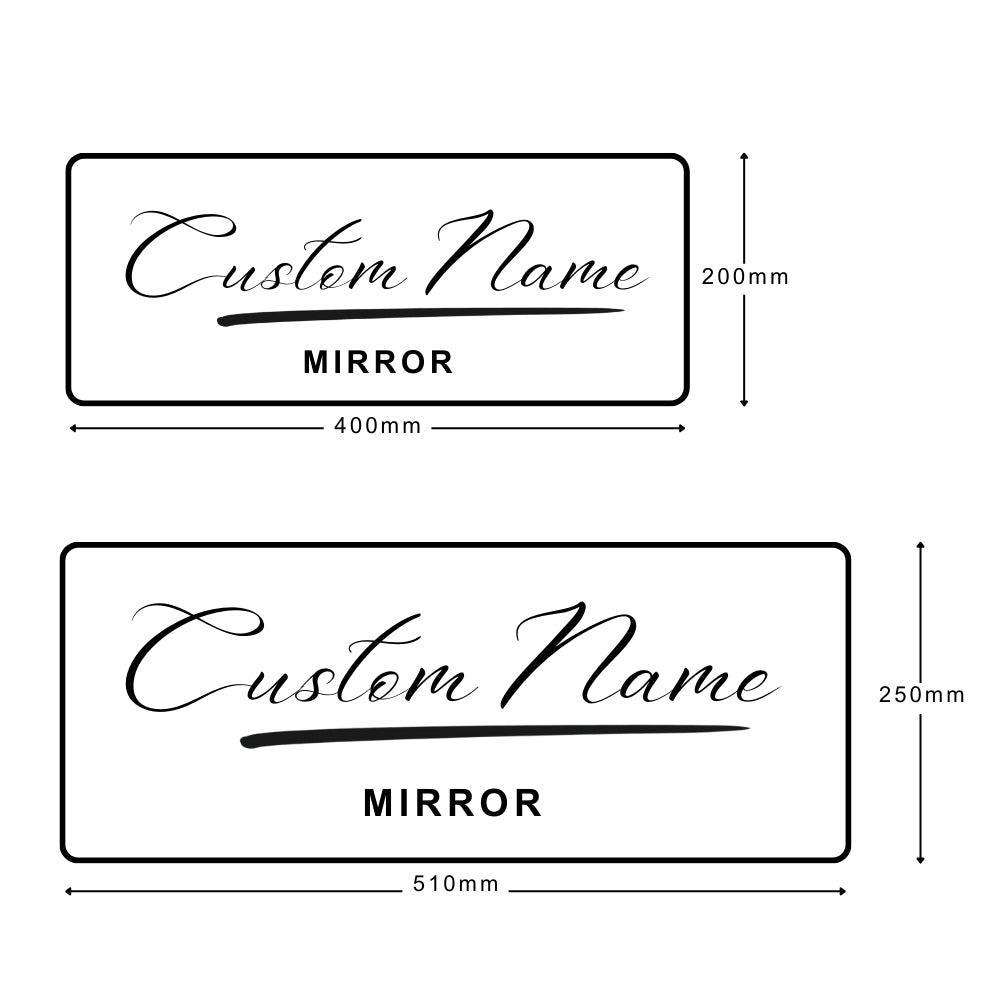 Custom Personalized Light Up Name Mirror - Solar Flame Torch