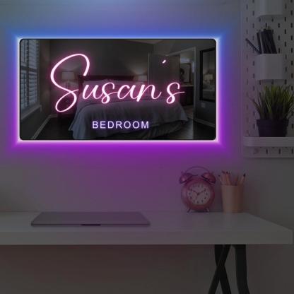 Custom Personalized Light Up Name Mirror - Solar Flame Torch