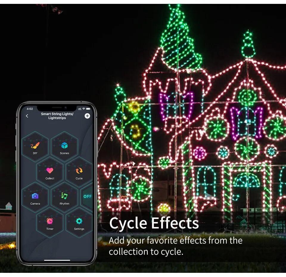 Smart LED Christmas Lights-Solar Flame Torch