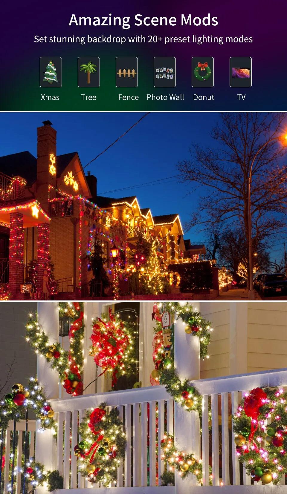 Smart LED Christmas Lights-Solar Flame Torch