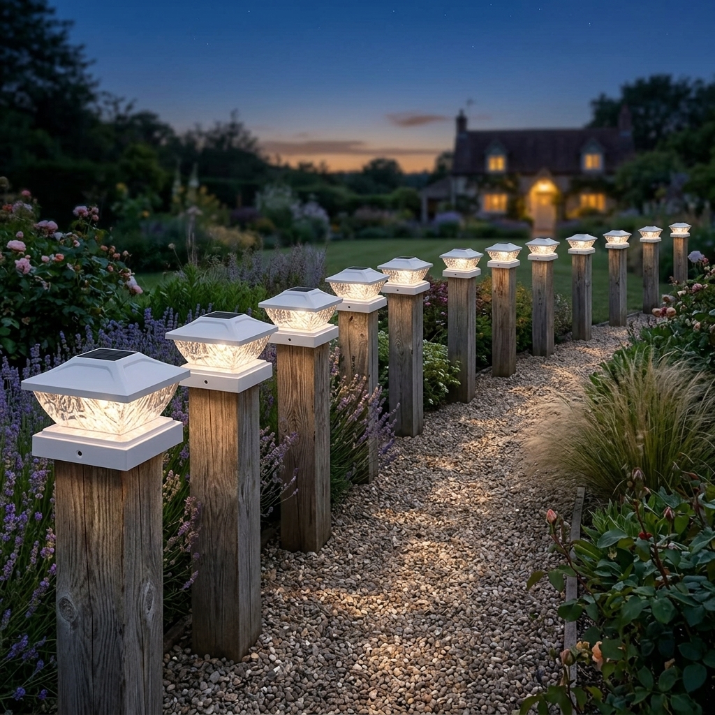 Dual Mode Waterproof Solar Post Cap Lights For Outdoor Fence