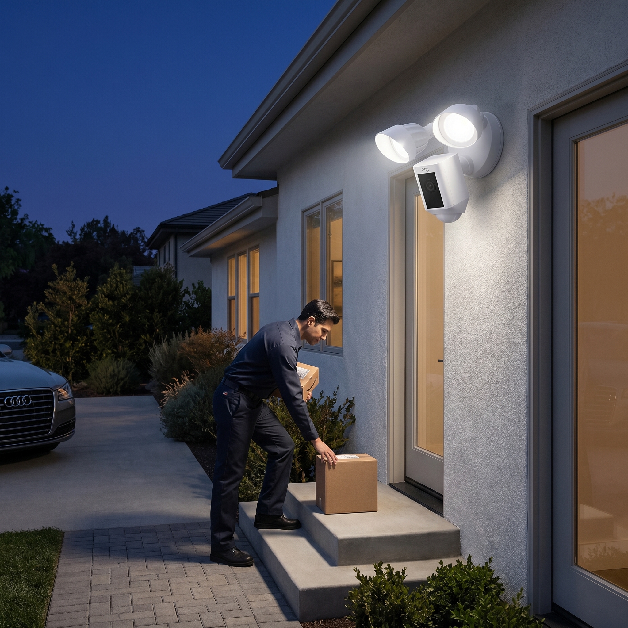 Floodlight Cam Wired Plus With Motion Detection And HD Monitoring