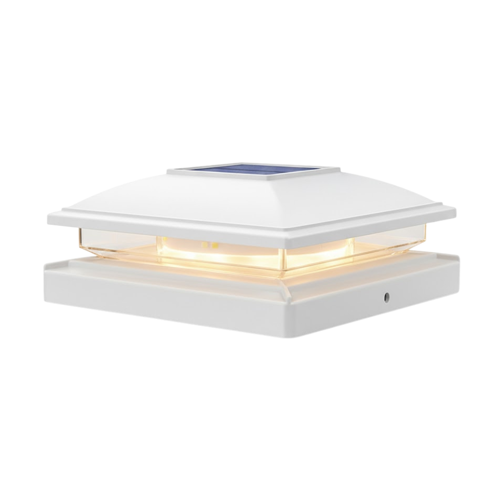 Flickering Flame Solar Post Cap Lights for Outdoor Deck and Fence