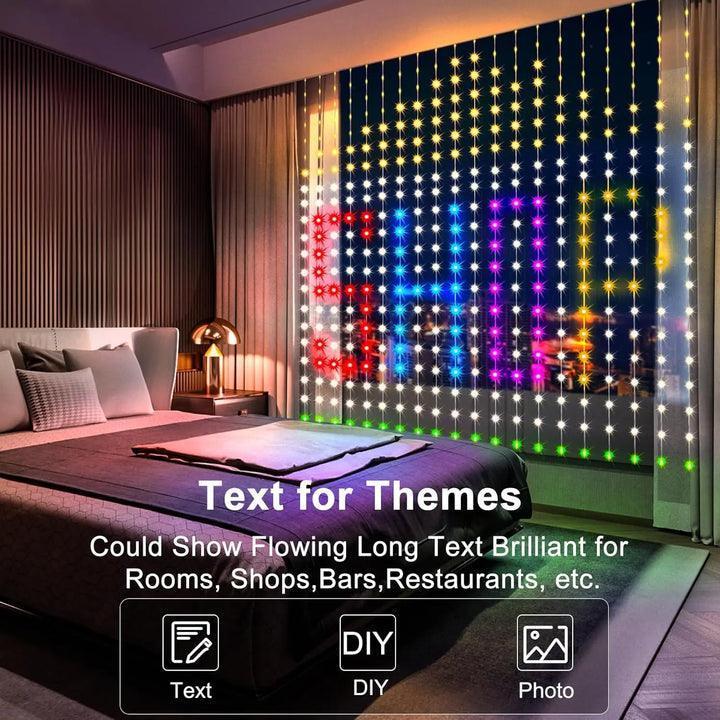 Smart LED Curtain Lights With Music Synchronization - Solar Flame Torch