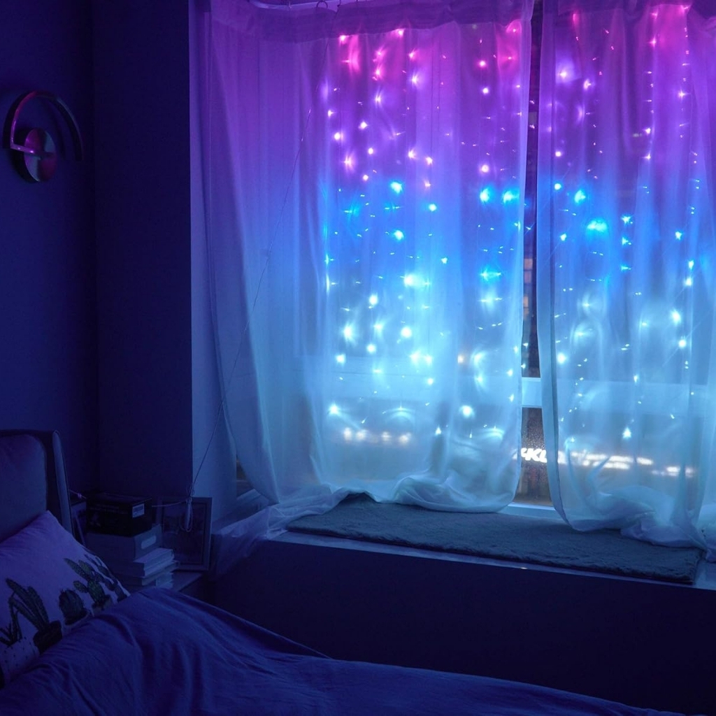 Smart LED Curtain Lights Color Changing Waterproof Indoor And Outdoor Fairy Lights