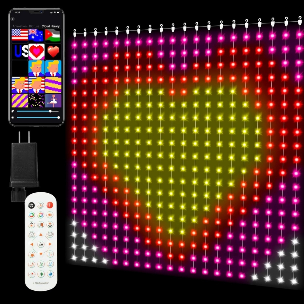 Smart LED Curtain Lights Color Changing Waterproof Indoor And Outdoor Fairy Lights