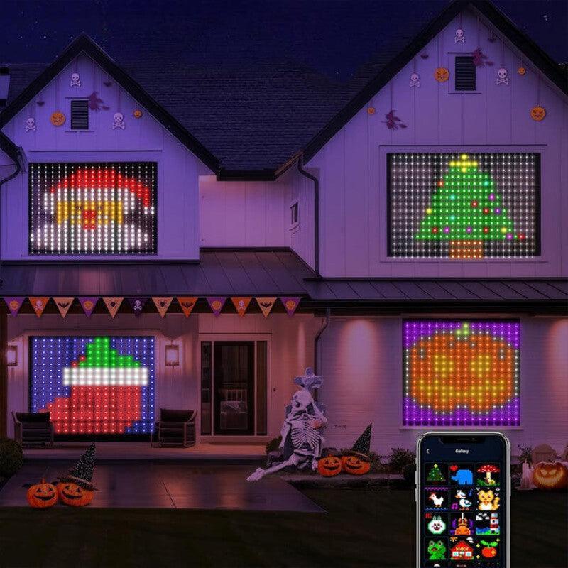 Smart LED Curtain Lights With Music Synchronization - Solar Flame Torch