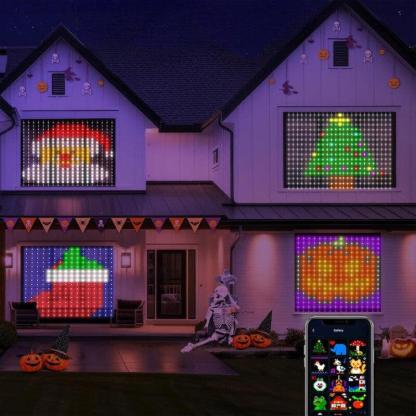Smart LED Curtain Lights With Music Synchronization - Solar Flame Torch
