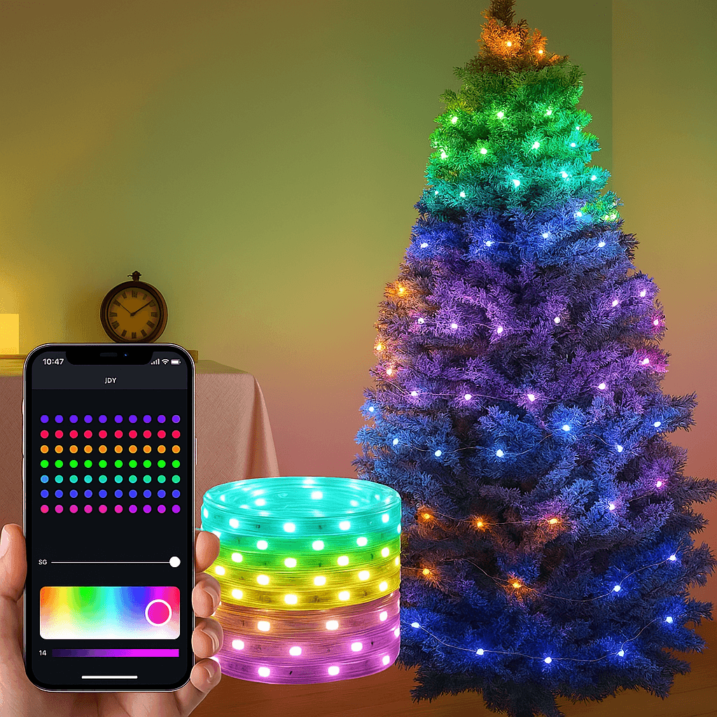 Smart LED Christmas Lights-Solar Flame Torch