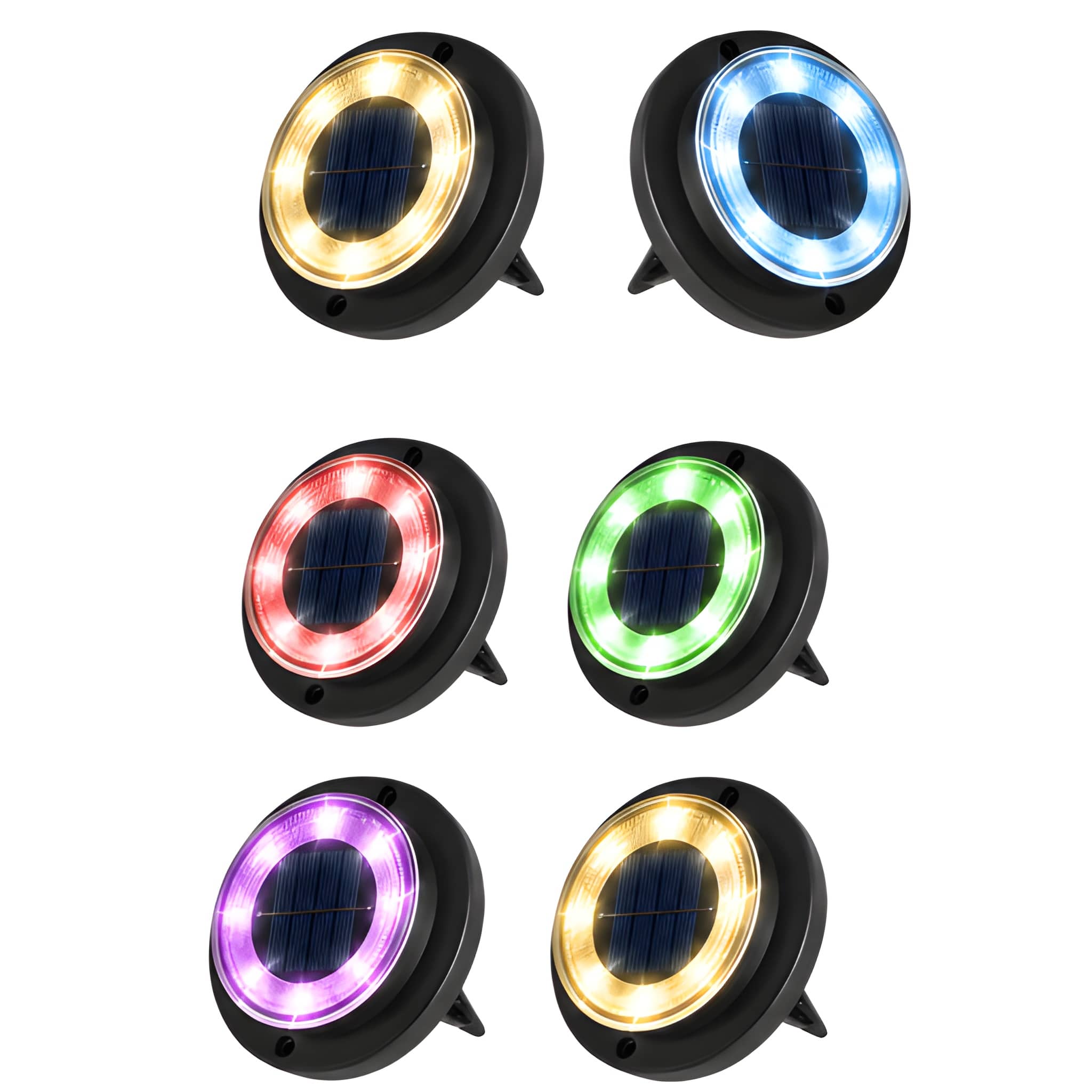 Solar Ground Lights With Outdoor Disk Design For Pathway And Yard