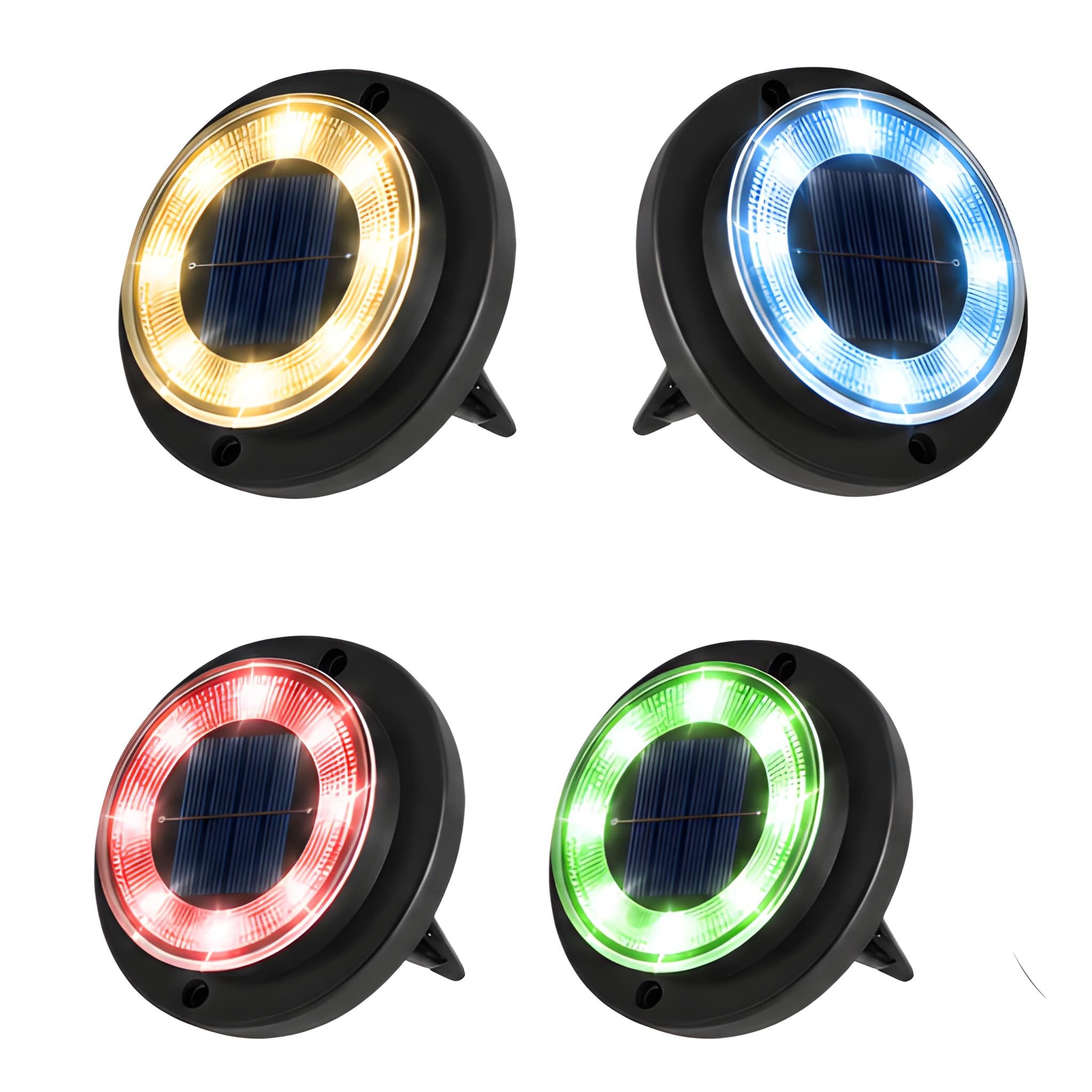 Solar Ground Lights With Outdoor Disk Design For Pathway And Yard