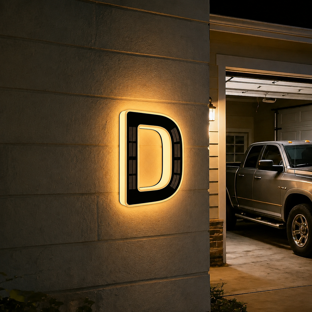 Solar Powered House Address Illuminated Number Signs