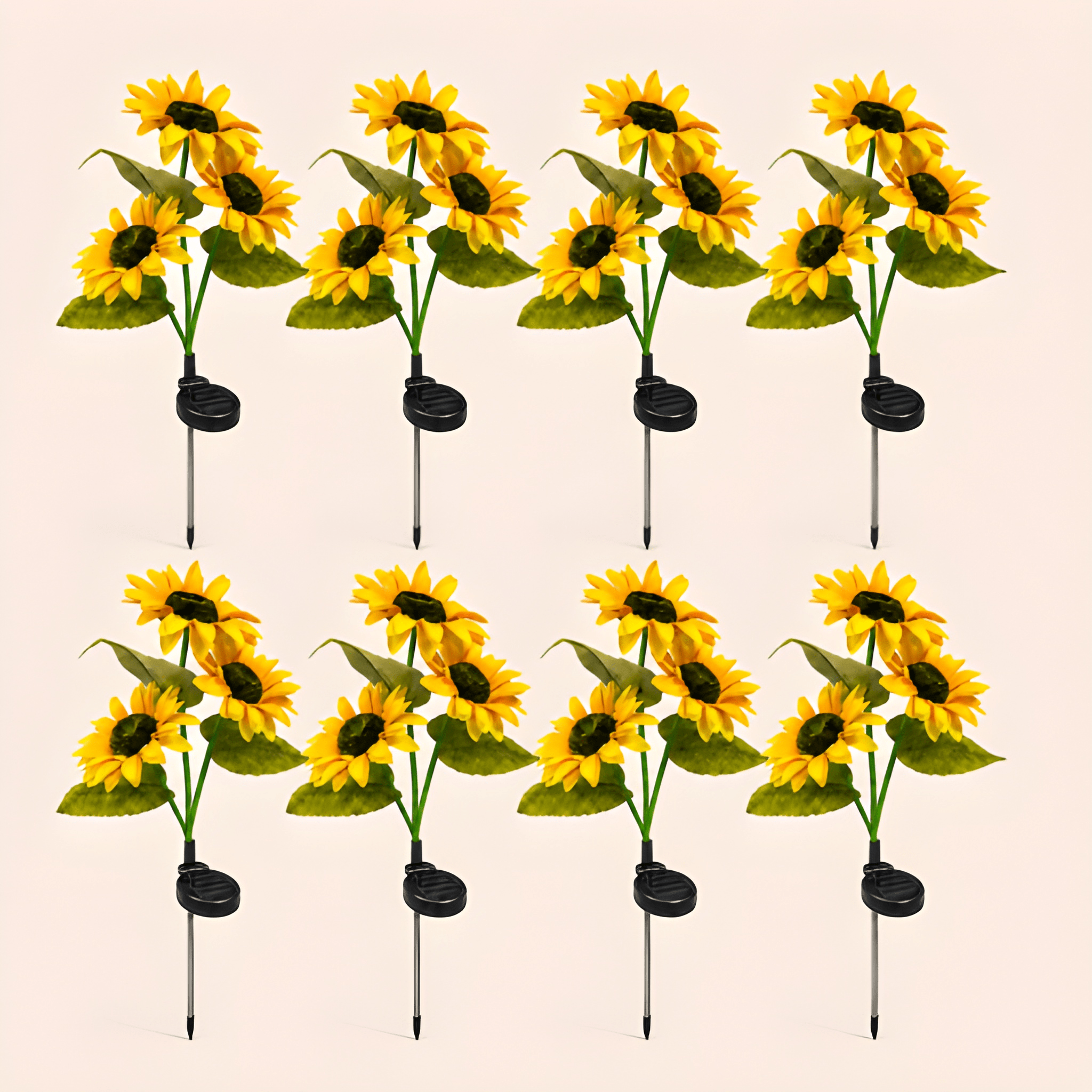Solar Powered LED Sunflower Garden Lights Set