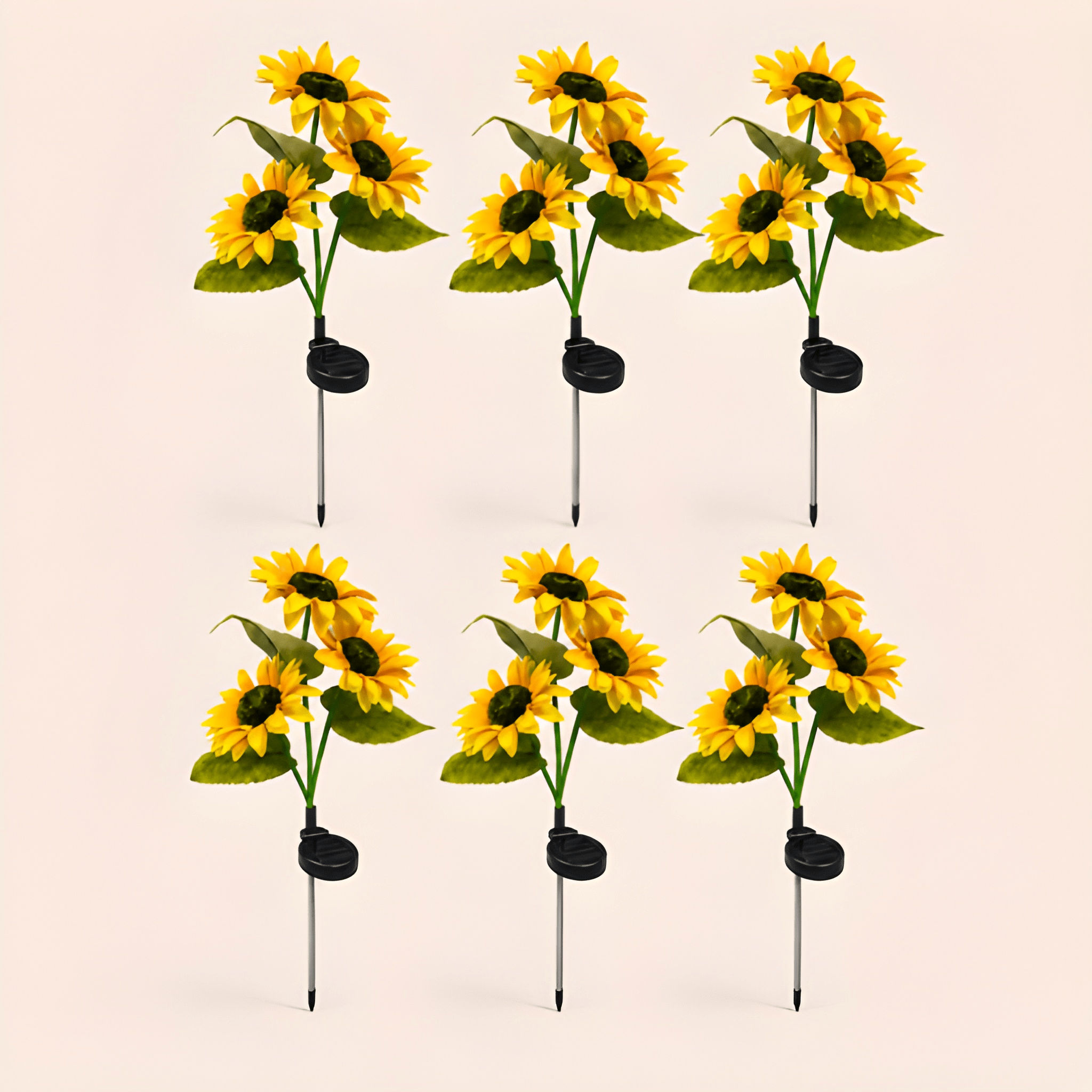 Solar Powered LED Sunflower Garden Lights Set