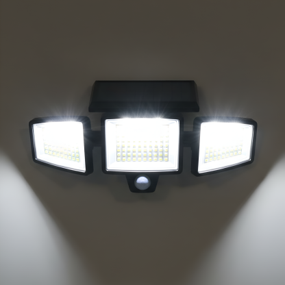 210 LED Solar Motion Sensor Outdoor Security Light With Remote Control