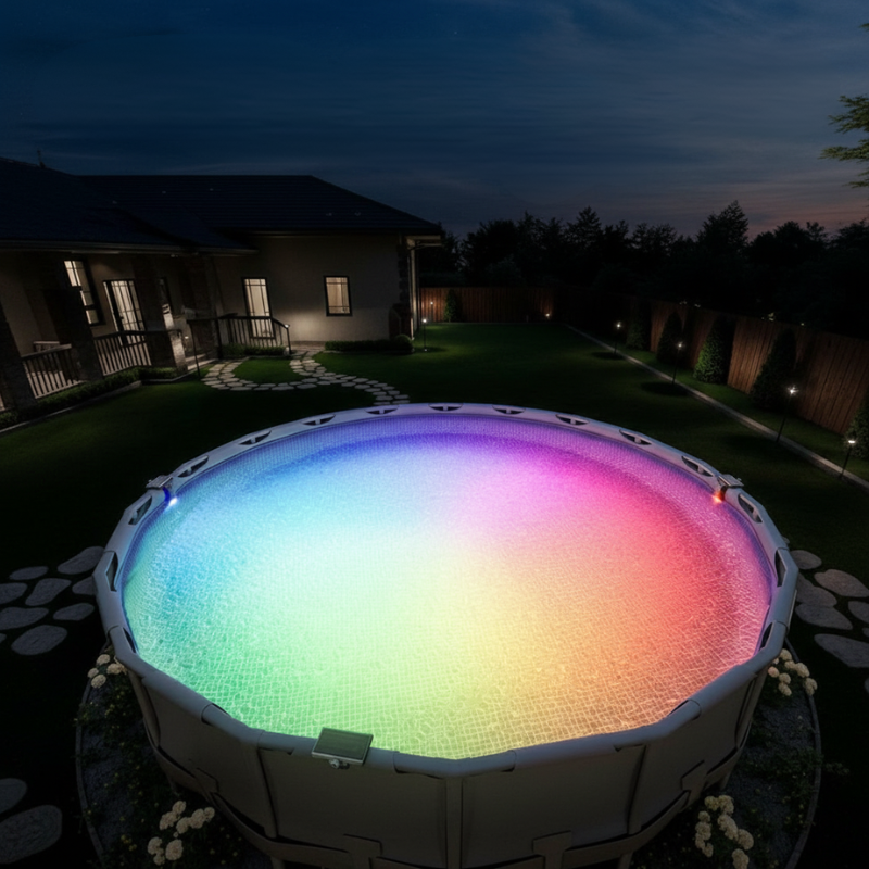 Solar LED Poolside Waterproof Color Changing Light With Remote