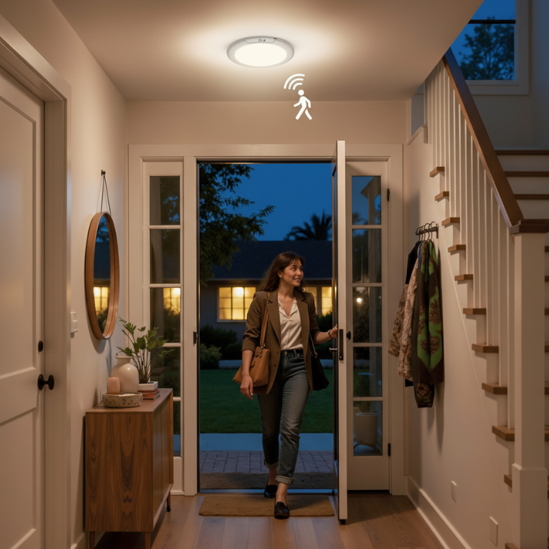 Rechargeable Wireless Motion Ceiling Light With Remote