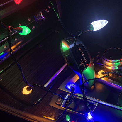 Christmas Vibrant Lights Phone Charging Cable - Solar Flame Torch