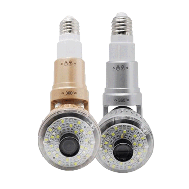 Wi-Fi Light Bulb Hidden Spy Security Camera - Solar Flame Torch