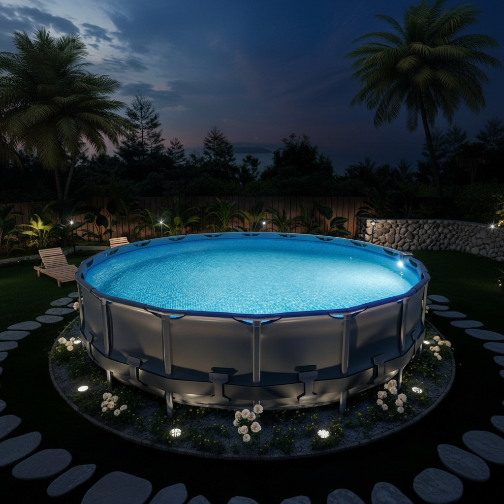 Solar LED Poolside Waterproof Color Changing Light With Remote