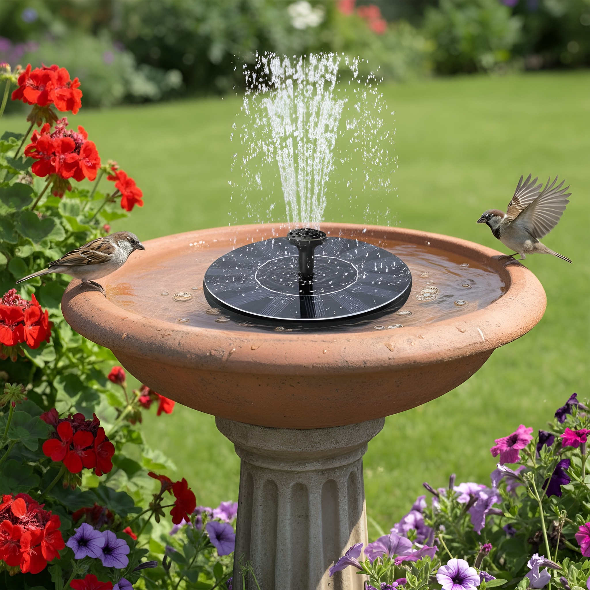 Solar Floating Water Fountain Pump For Garden Ponds