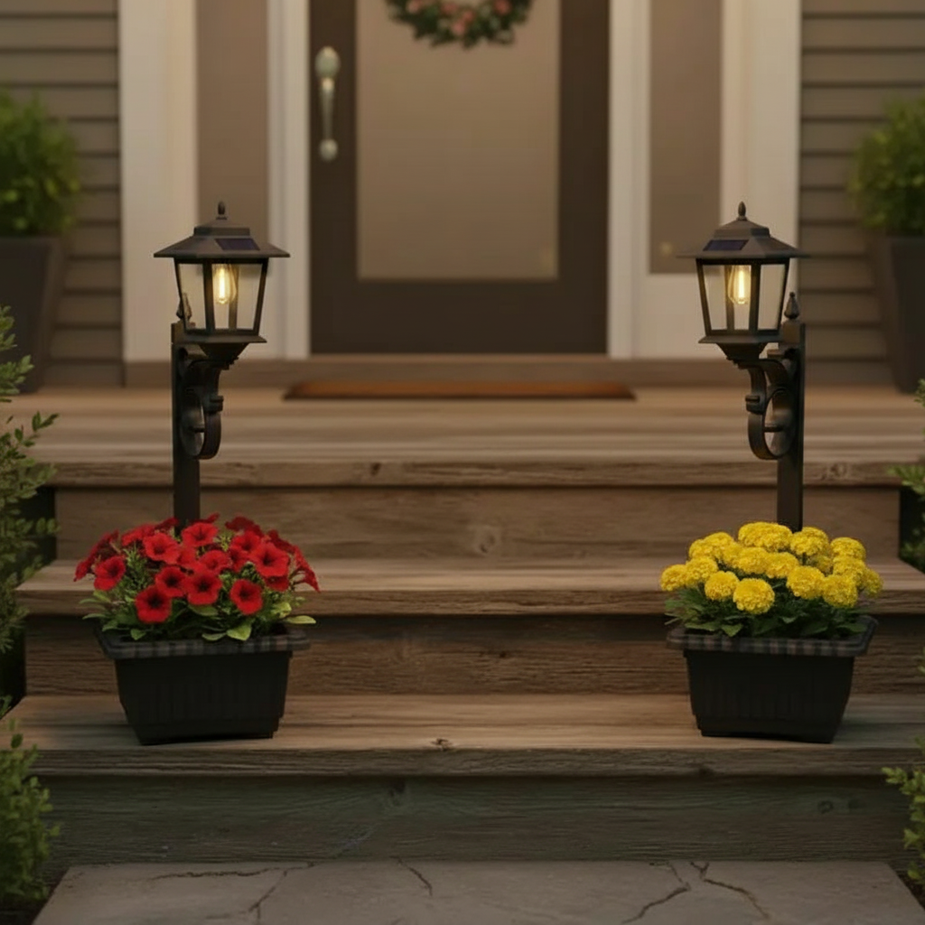 Solar Post Light With Planter Room Decor For Easter Wedding Decorations