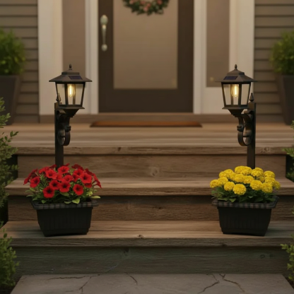 Solar Post Light With Planter Room Decor For Easter Wedding Decorations