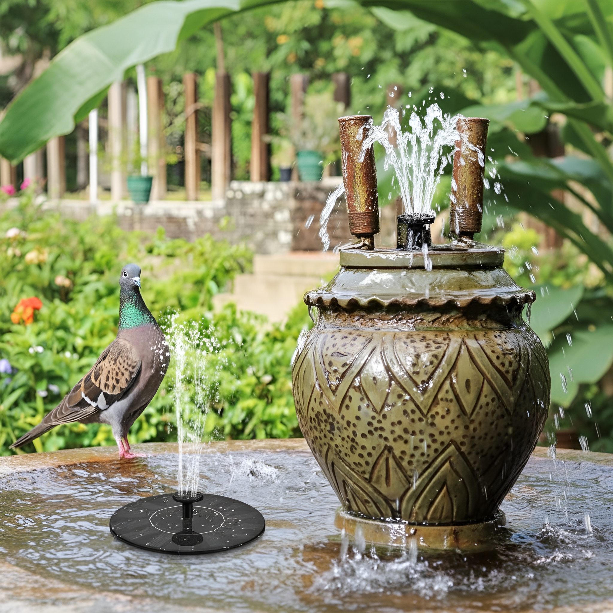 Solar Floating Water Fountain Pump For Garden Ponds