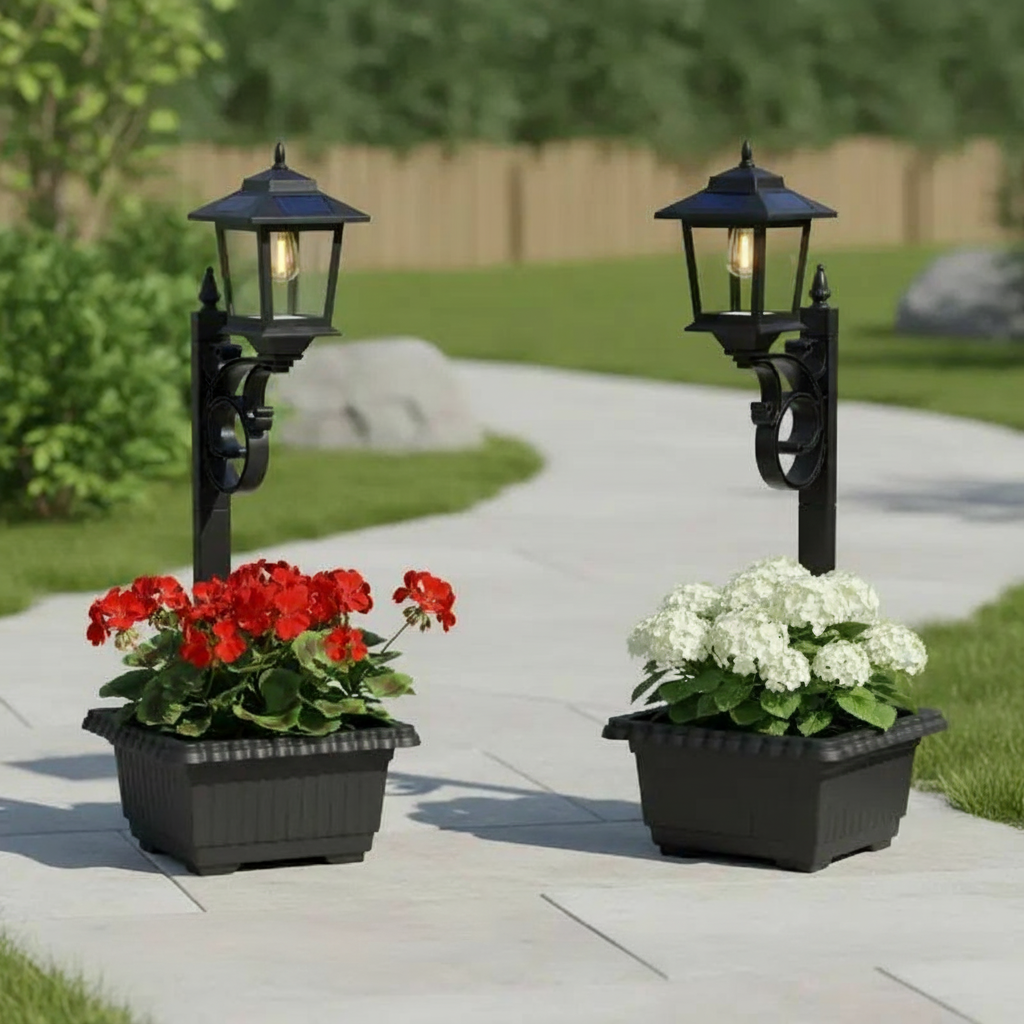 Solar Post Light With Planter Room Decor For Easter Wedding Decorations