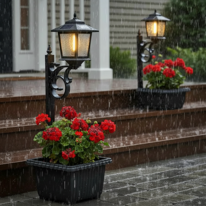 Solar Post Light With Planter Room Decor For Easter Wedding Decorations