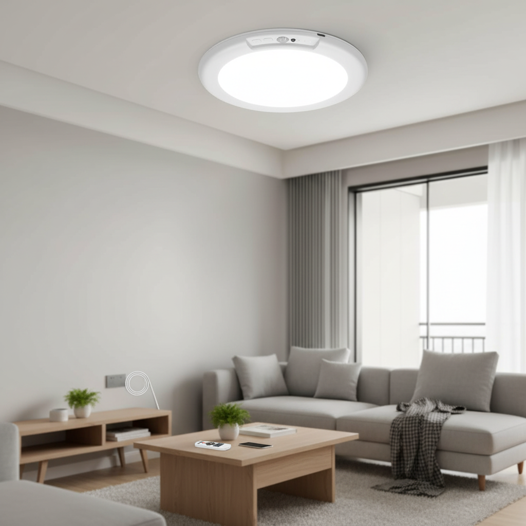 Rechargeable Wireless Motion Ceiling Light With Remote
