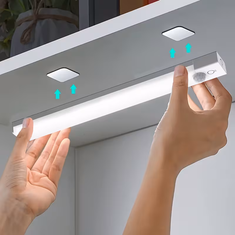 motion sensor led light with 3 temperatures infinite dimming 360 panoramic human sensor usb rechargeable night light electronic lighting for bedroom bedside stairs cabinets and desks stylish lamp multifunctional lighting 9