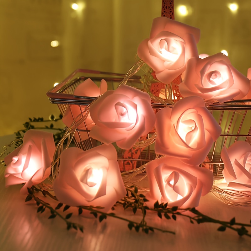LED Rose String Lights For Wedding Garden And Room Decoration