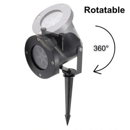 LED Christmas Projector Lamp - Solar Flame Torch