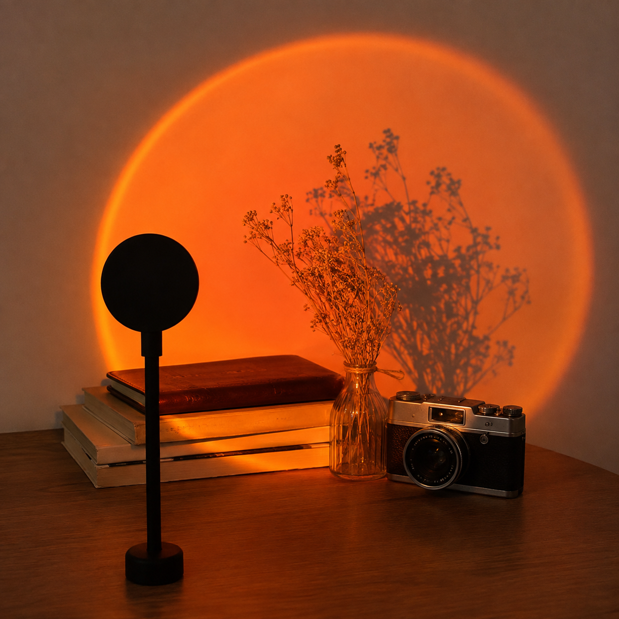 Seven Color LED Sunset Lamp With USB Power And 360 Degree Rotation