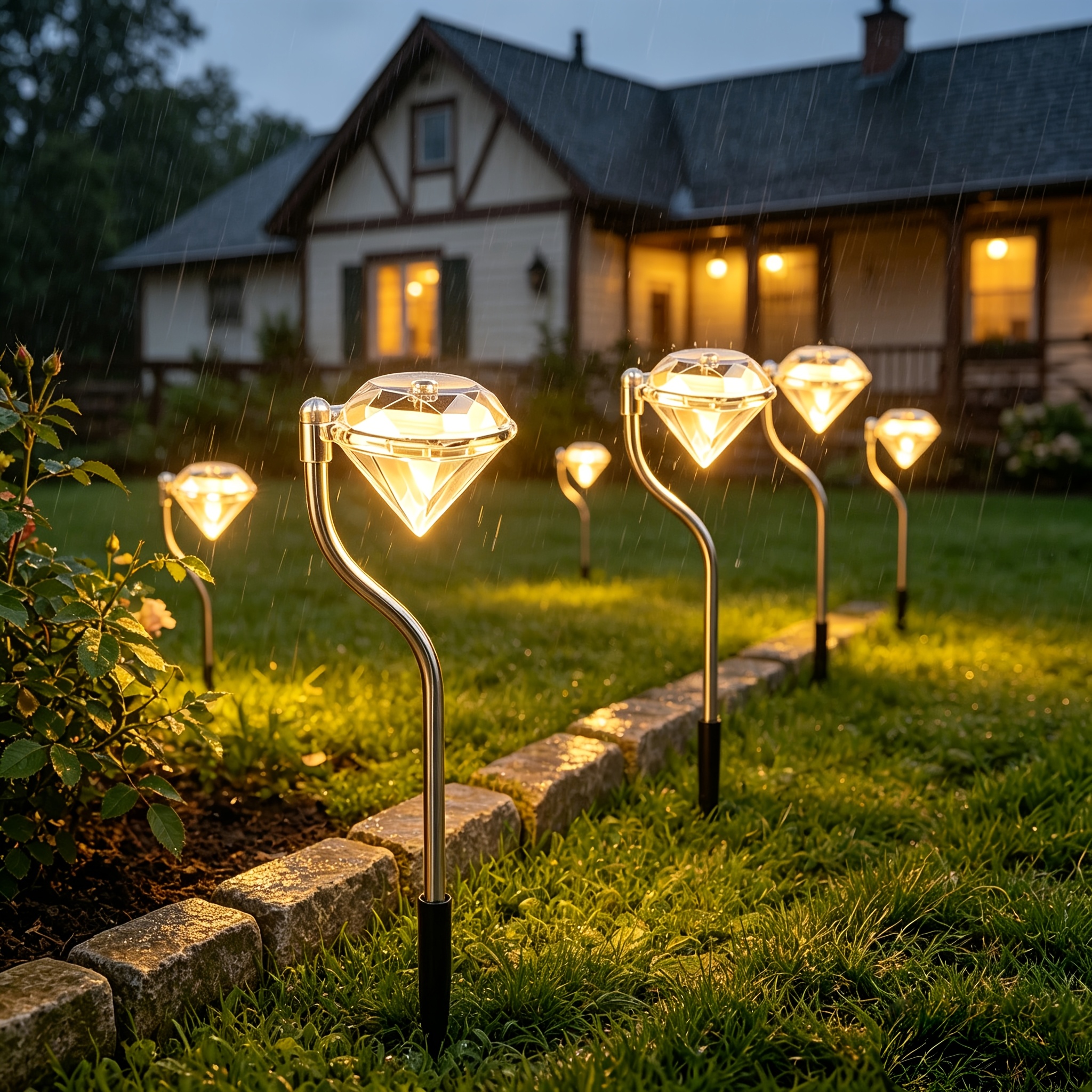 Diamond Landscape Solar Lights For Garden Yard And Walkways