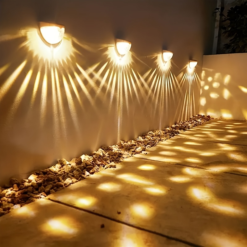 Pack Of 6 Solar Rechargeable Solar Wall Lights