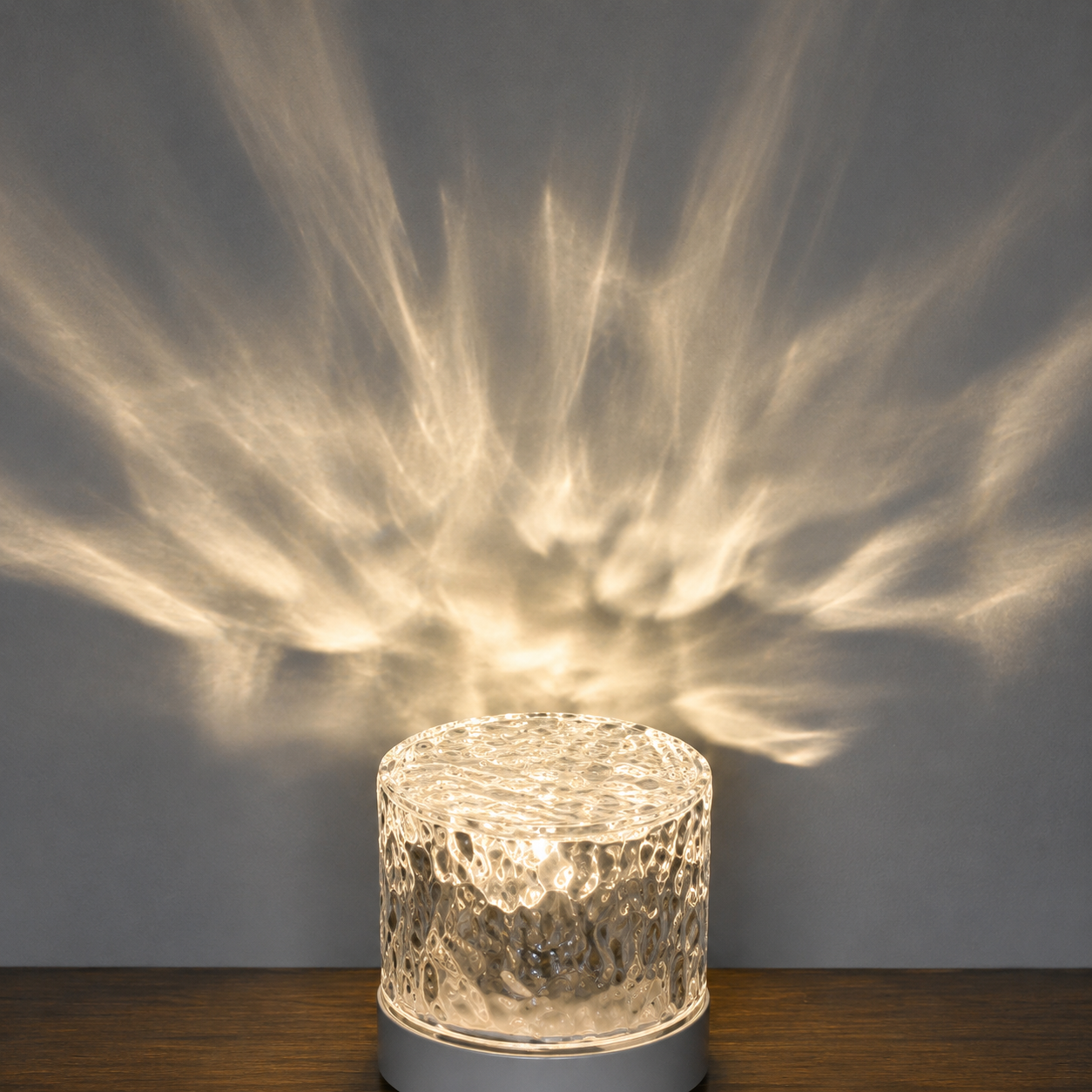 USB Powered RGB Water Wave Projection Bedside Lamp For Bedroom Decor