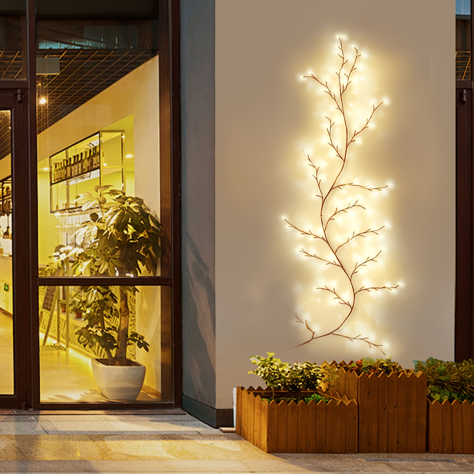 Indoor And Outdoor Willow Vine Wall Decor Light