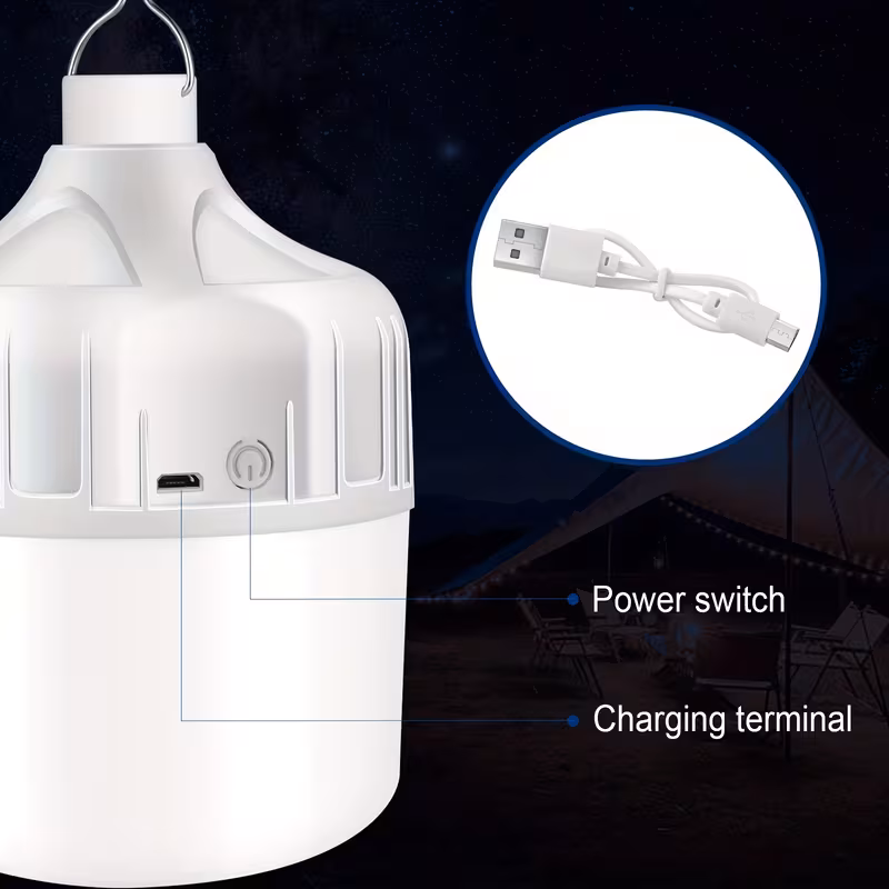 1 usb rechargeable led bulb portable flashlight night light with hook high brightness low voltage for camping emergency usb light suitable for outdoor parties gifts 1