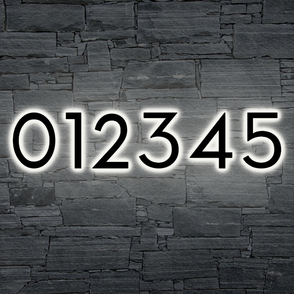 Solar Powered LED House Number Light With Wall Mount Design